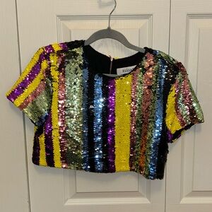 elliatt lola sequin crop top